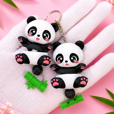 Gấu Trúc Flexi Đáng Yêu - Đồ Chơi Khớp Nối, Móc Khóa và Nam Châm