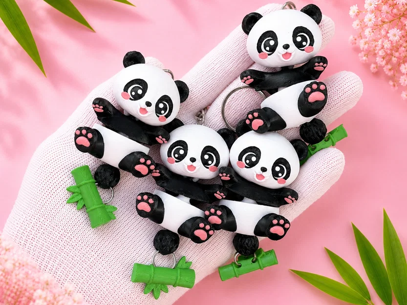 Gấu Trúc Flexi Đáng Yêu - Đồ Chơi Khớp Nối, Móc Khóa và Nam Châm - Image 6