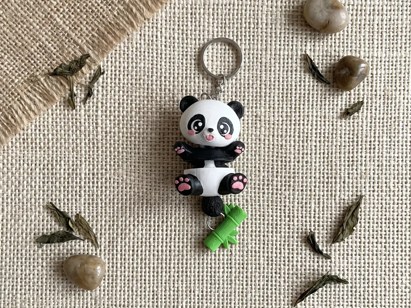 Gấu Trúc Flexi Đáng Yêu - Đồ Chơi Khớp Nối, Móc Khóa và Nam Châm - Image 7