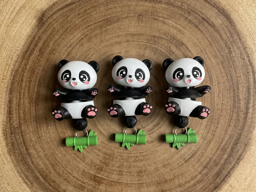 Gấu Trúc Flexi Đáng Yêu - Đồ Chơi Khớp Nối, Móc Khóa và Nam Châm - Image 8
