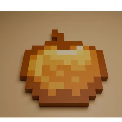 Mô hình Quả Táo Vàng Minecraft - File in 3D nhiều phần 3MF