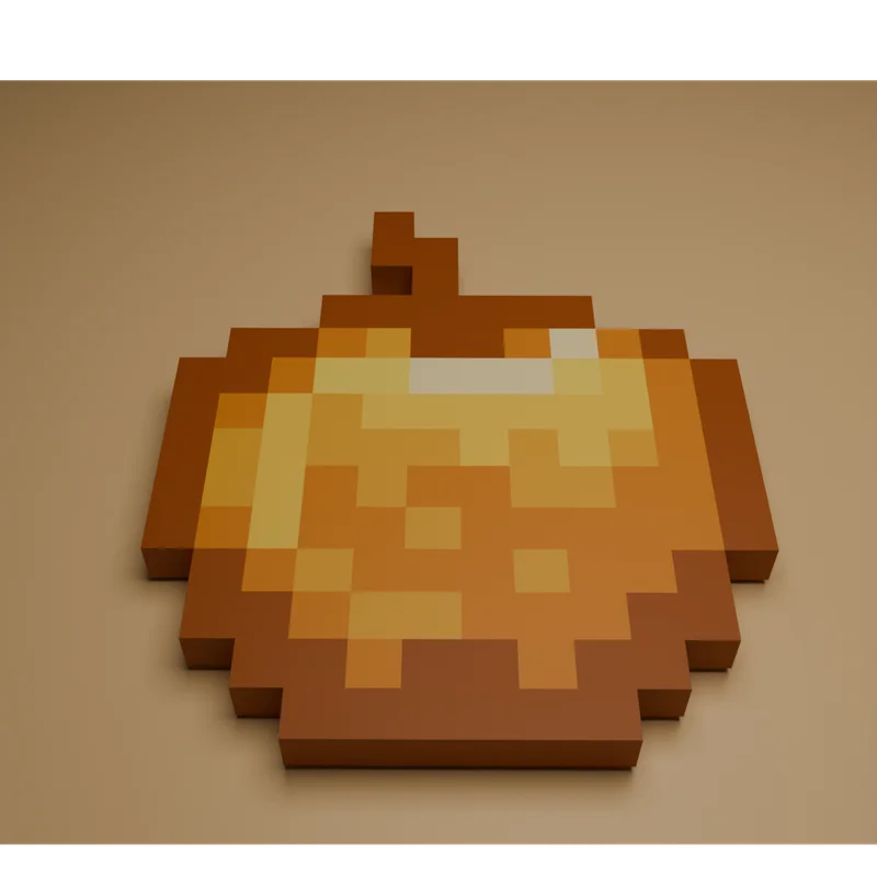 Mô hình Quả Táo Vàng Minecraft - File in 3D nhiều phần 3MF