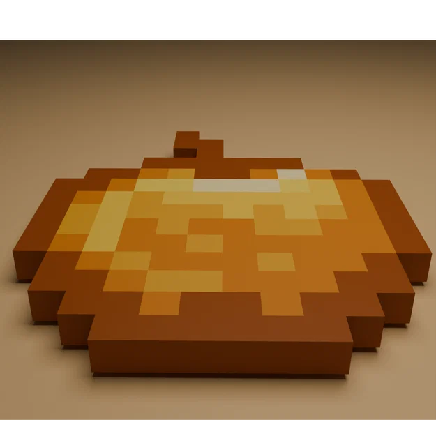Mô hình Quả Táo Vàng Minecraft - File in 3D nhiều phần 3MF - Image 4