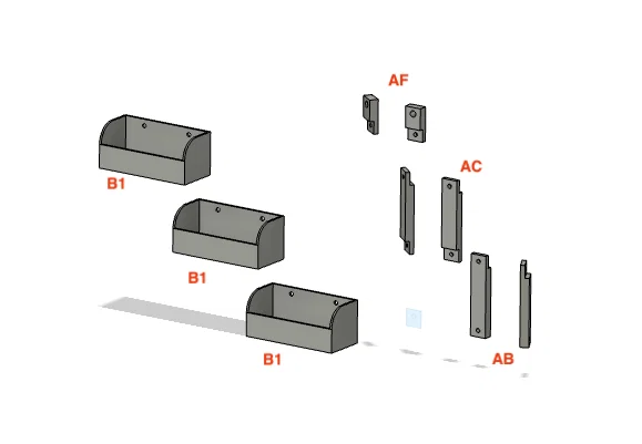 Hệ thống khay treo tường đa năng ORGANIZZATORE GT607 in 3D - Image 4