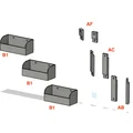 Hệ thống khay treo tường đa năng ORGANIZZATORE GT607 in 3D - Thumbnail 4