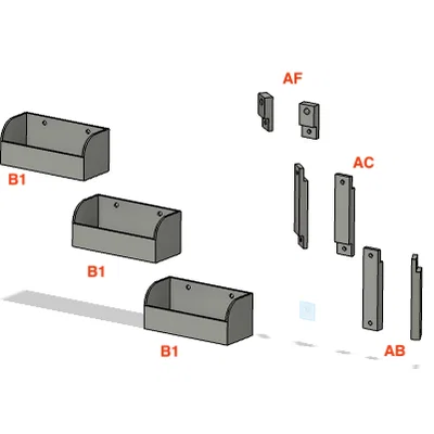 Hệ thống khay treo tường đa năng ORGANIZZATORE GT607 in 3D