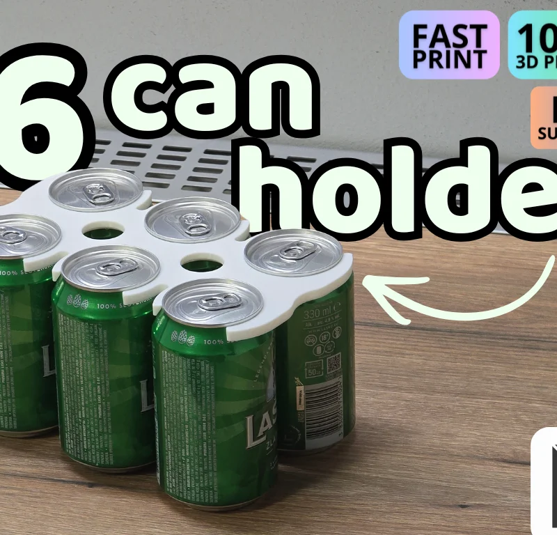 Mẫu khay in 3D cầm tay 6 lon nước tiện dụng (6 Can Holder)