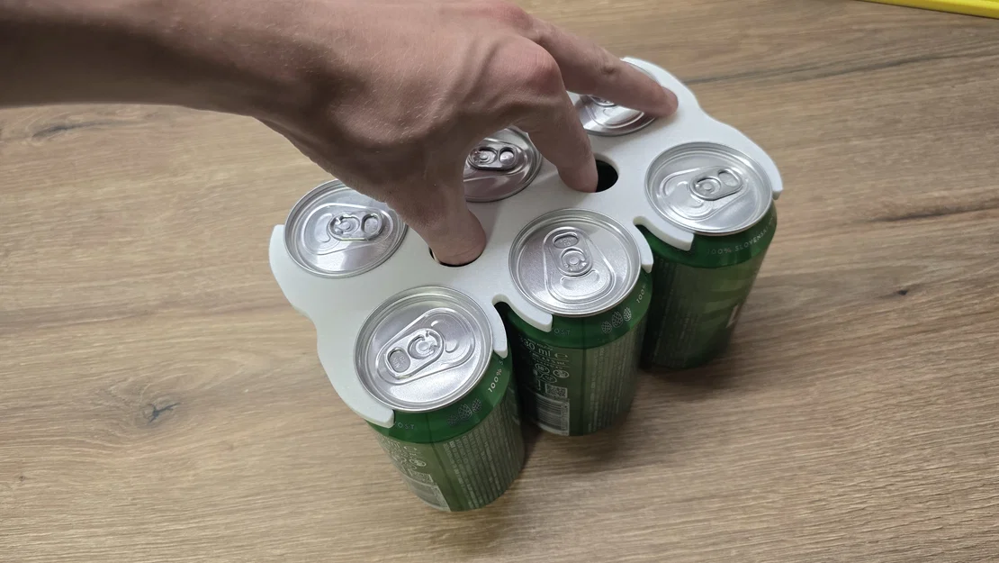 Mẫu khay in 3D cầm tay 6 lon nước tiện dụng (6 Can Holder) - Image 2