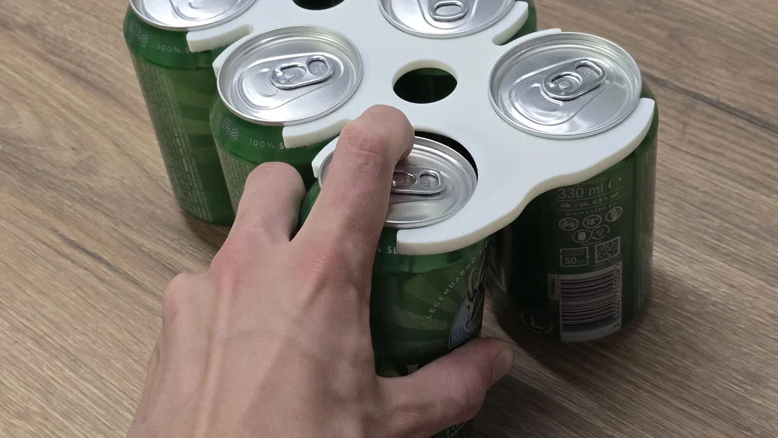 Mẫu khay in 3D cầm tay 6 lon nước tiện dụng (6 Can Holder) - Image 6