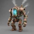 Mô hình nghệ thuật Robot Chronomech phong cách SteamPunk - Thumbnail 2