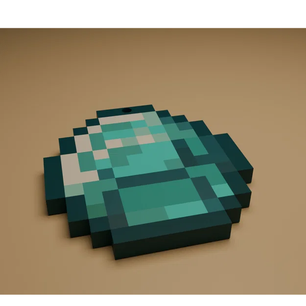 Minecraft Diamond - Mô Hình Voxel Fan Art (STL, GLB, OBJ, 3MF) - Image 1