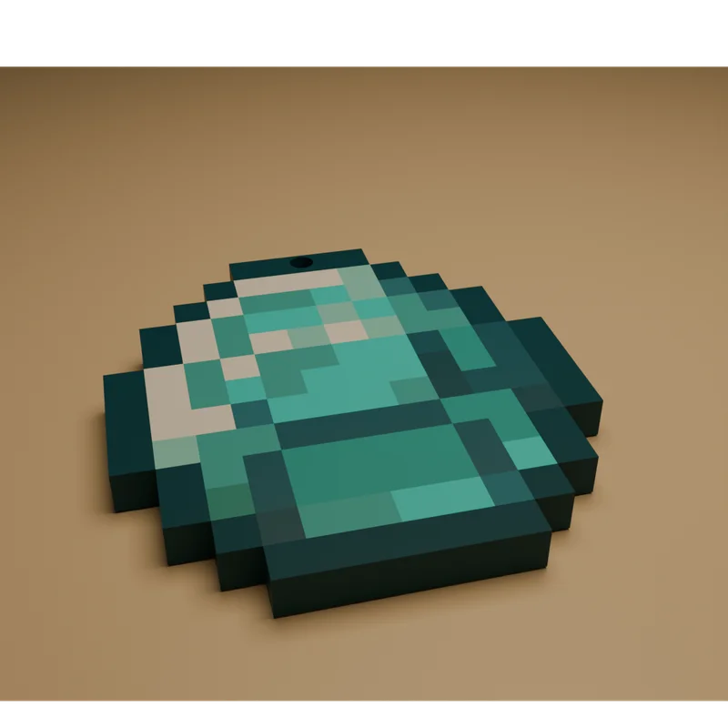 Minecraft Diamond - Mô Hình Voxel Fan Art (STL, GLB, OBJ, 3MF)
