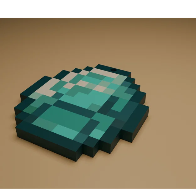 Minecraft Diamond - Mô Hình Voxel Fan Art (STL, GLB, OBJ, 3MF) - Image 2