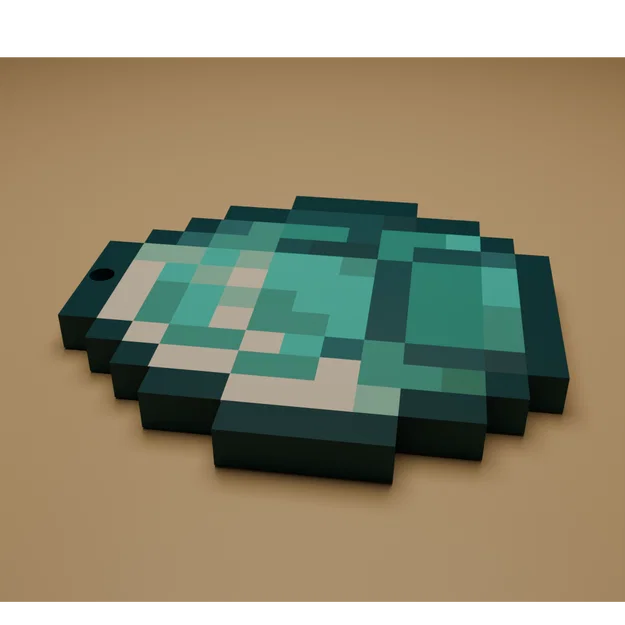 Minecraft Diamond - Mô Hình Voxel Fan Art (STL, GLB, OBJ, 3MF) - Image 3
