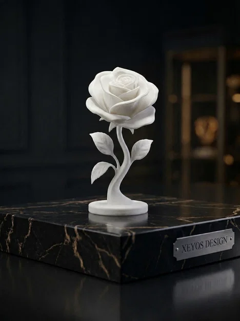 Tượng Hoa Hồng Tinh Tế (Elegant Rose Statue) - Image 1