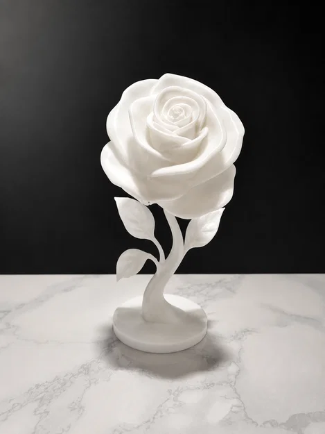 Tượng Hoa Hồng Tinh Tế (Elegant Rose Statue) - Image 2