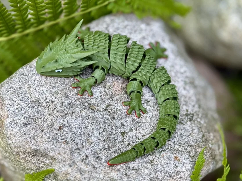 Mô hình thằn lằn cử động khớp (Articulated flexi lizard) in 3D - Image 1