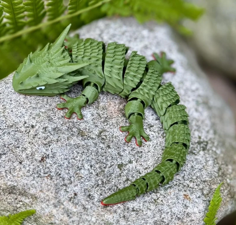Mô hình thằn lằn cử động khớp (Articulated flexi lizard) in 3D