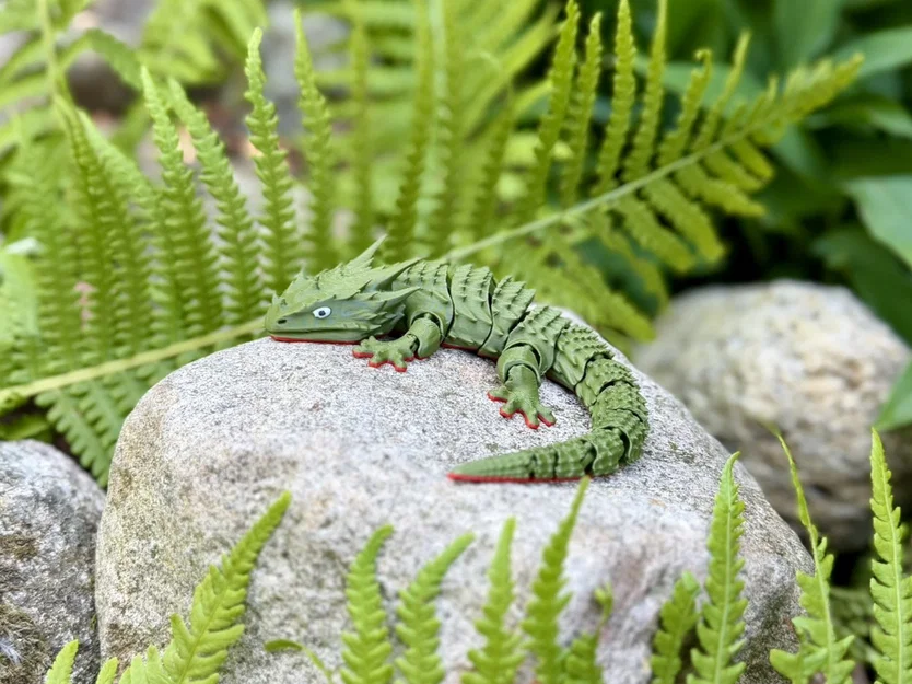 Mô hình thằn lằn cử động khớp (Articulated flexi lizard) in 3D - Image 2