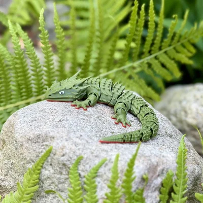 Mô hình thằn lằn cử động khớp (Articulated flexi lizard) in 3D