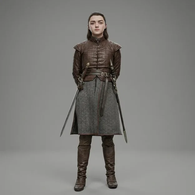 Mô hình 3D nhân vật Arya Stark - Game of Thrones để in ấn - Image 1
