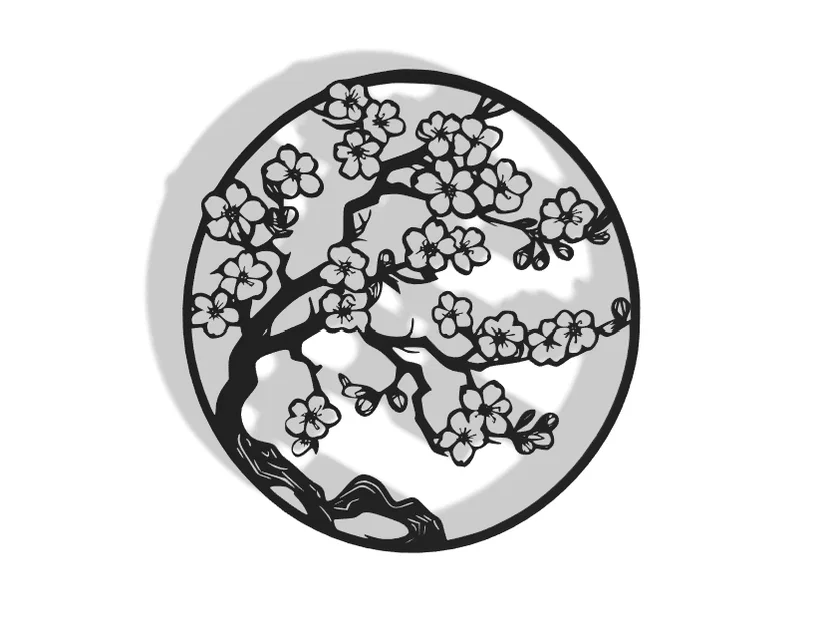 Mô hình trang trí treo tường Sakura Decor nghệ thuật - Image 1
