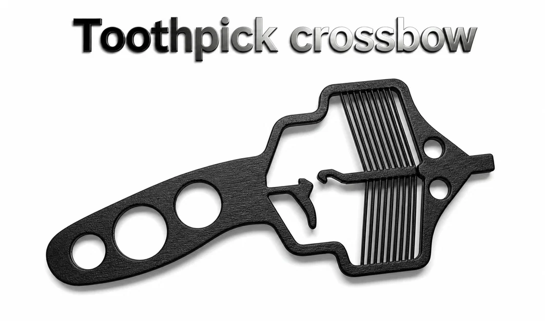 Mô hình nỏ bắn tăm (Toothpick Crossbow) in 3D độc đáo - Image 1