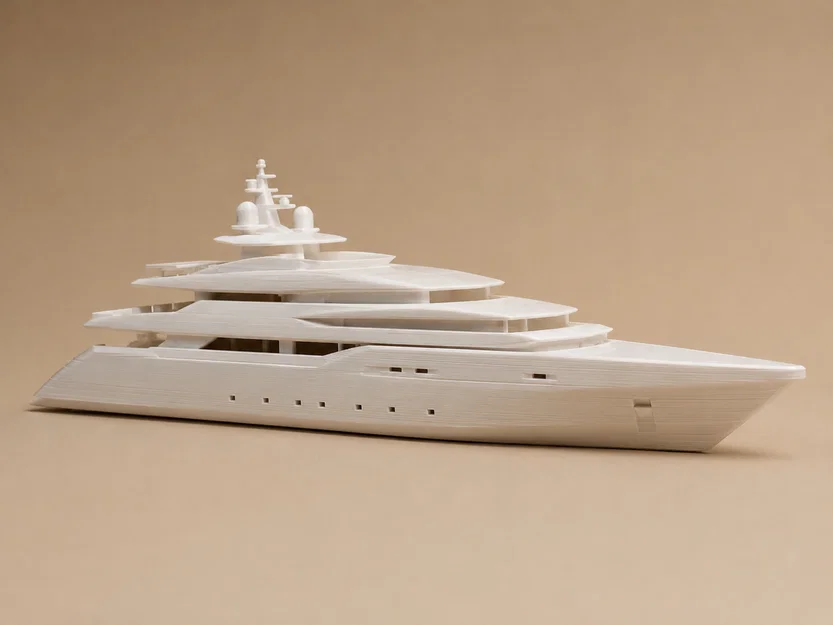 Mô hình siêu du thuyền hạng sang 3D (Moderne Luxus-Yacht) đẹp mắt - Image 1
