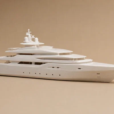 Mô hình siêu du thuyền hạng sang 3D (Moderne Luxus-Yacht) đẹp mắt