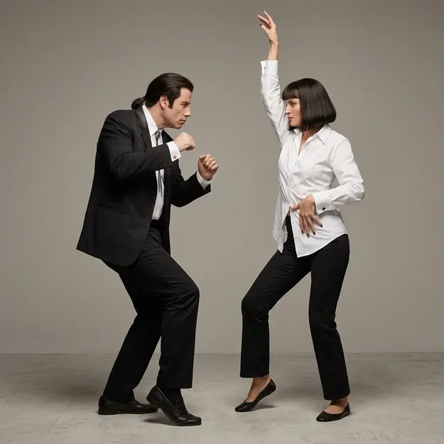 Mô hình 3D cặp đôi Vincent Vega và Mia Wallace trong Pulp Fiction - Image 1
