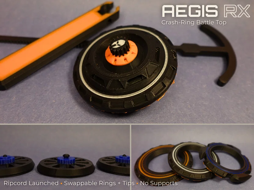 AEGIS RX - Con quay chiến đấu Modular với vòng chống va đập (Ripcord Launcher) - Image 1