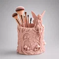 File STL Ống Cắm Cọ Trang Điểm Tiên Nữ – Phụ Kiện Decor Cottagecore - Thumbnail 1