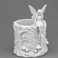 File STL Ống Cắm Cọ Trang Điểm Tiên Nữ – Phụ Kiện Decor Cottagecore - Thumbnail 3